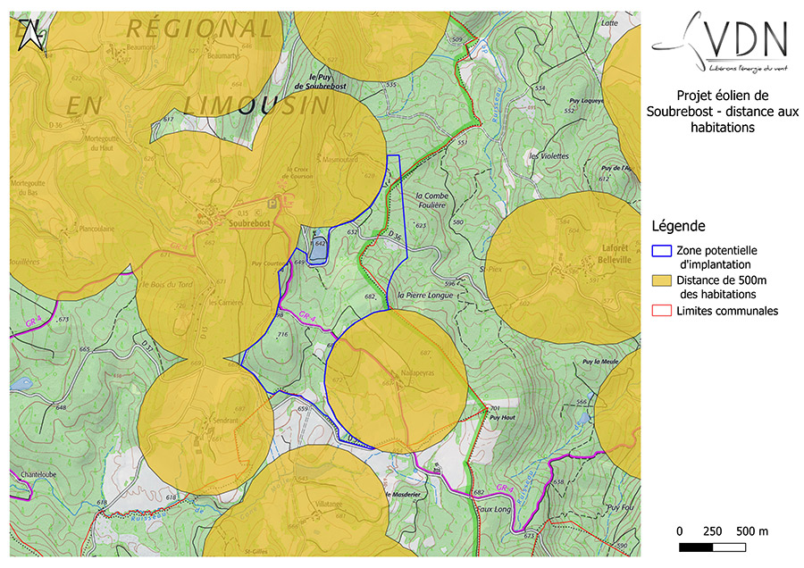 Distance aux habitations